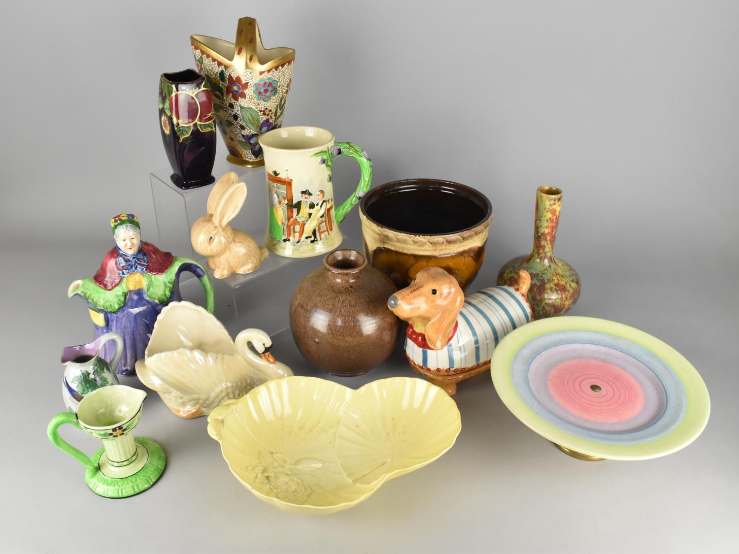 A Collection of Various Mid 20th Century and Later Ceramics to Comprise Teapot Modelled as an Old