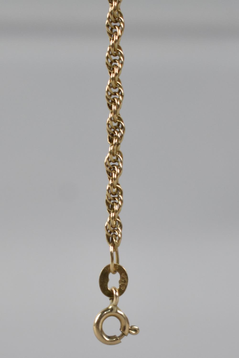 A 9ct Gold Rope Twist Bracelet, 2.5gms, 9.5cms Long - Image 2 of 2
