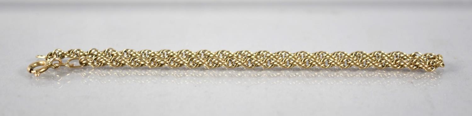A 9ct Gold Rope Twist Bracelet, 2.5gms, 9.5cms Long