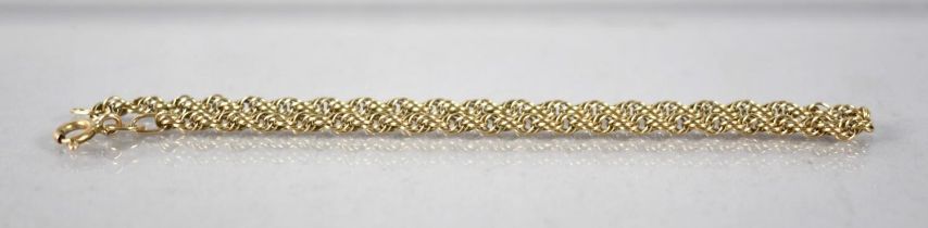 A 9ct Gold Rope Twist Bracelet, 2.5gms, 9.5cms Long