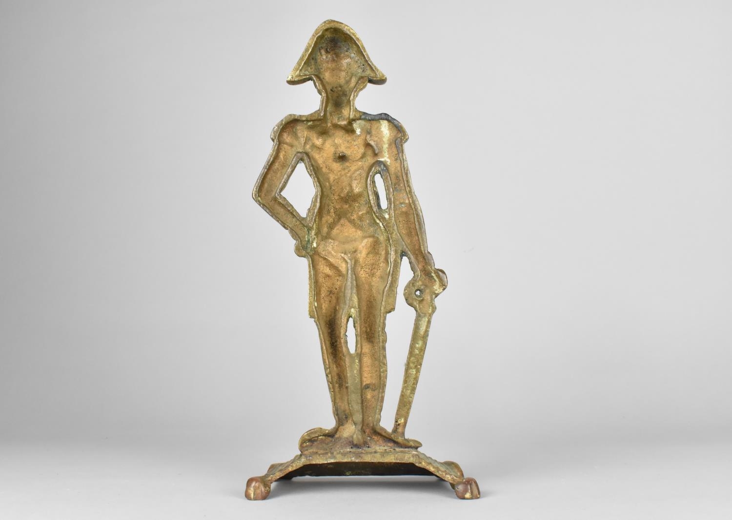 A Cast Brass Door Porter in the From of The Duke of Wellington, 33cms High - Image 2 of 2