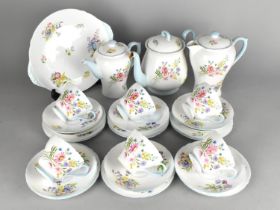 A Collection of Shelley Wild Flowers Teawares to Comprise Six Cups, Eight Saucers, Nine Side Plates,