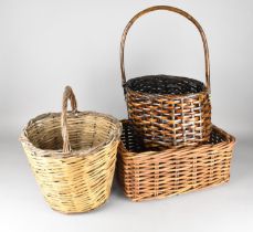 Three Wicker Baskets