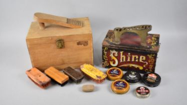 Two Mid 20th Century Shoe Shine Boxes