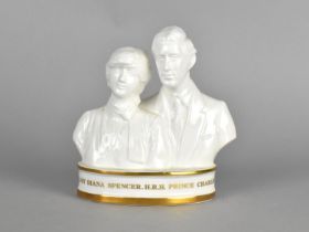A Limited Edition Coalport Bust of Lady Diana and Prince Charles, 35/250
