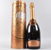 A Single 75cl Bottle of 1995 Millennium Champagne with Cylindrical Tin
