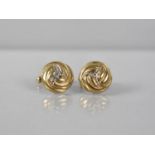 A Pair of 9ct Gold and Diamond Mounted Cufflinks, 6.3gms