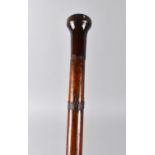 A Vintage Military Pacing Stick with Badge for No.1 The Kings Regiment, 87cms High