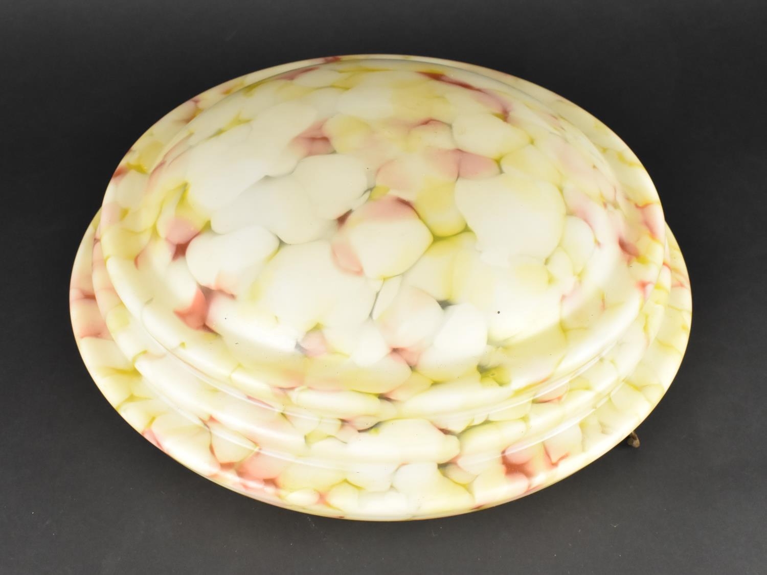 A Mid 20th Century Opaque Glass Ceiling Fly Catcher Light Shade, 35cms Diameter