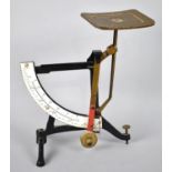An Early 20th Century Continental Metric Postage Scales with White Enamel Dial, AF, 22cms High