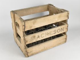 A Vintage Wooden Bottle Crate for Mackeson, 38x29cm