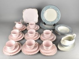 A Part Tuscan Pink Tea Set Together with a Part Royal Doulton Reflections Dinner Service (