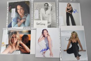 Collection of Various Signed Photographs Relating to Actresses to Include Andie MacDowell, Cameron