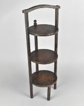 An Edwardian Miniature Three Tier Cake Stand, 49cms High