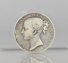 A Queen Victoria 1845 Silver Half Crown Coin