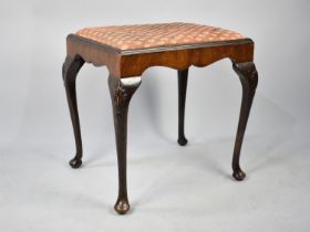 A Mid 20th Century Mahogany Framed Dressing Table Stool, 51cms Wide
