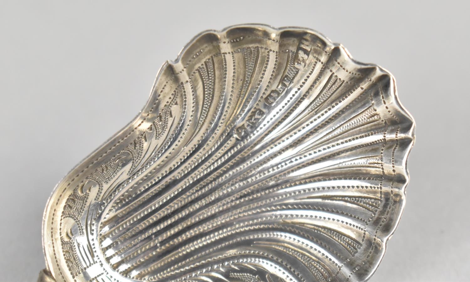 A Victorian Silver Caddy Spoon by Hilliard & Thomason, with Shell Shaped Bowl, Birmingham - Image 2 of 3