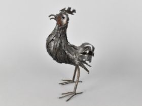 A Modern Bronze Effect Metal Study of a Cockerel, 22cms High