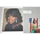 Two Signed Photographs, Michelle Obama and Oprah Winfrey