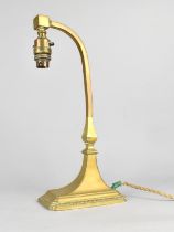 A Nice Quality Vintage Brass Table Lamp, The Weighted Base Inscribed No.42 GEC, 37cms High