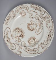 A Royal Doulton Trial Plate Depicting Various Transfer Prints for Tea and Coffee Sets, Dated October