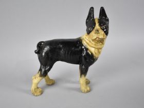 A Reproduction Victorian Style Cold Painted Cast Metal Study of a Dog, 18cms Wide