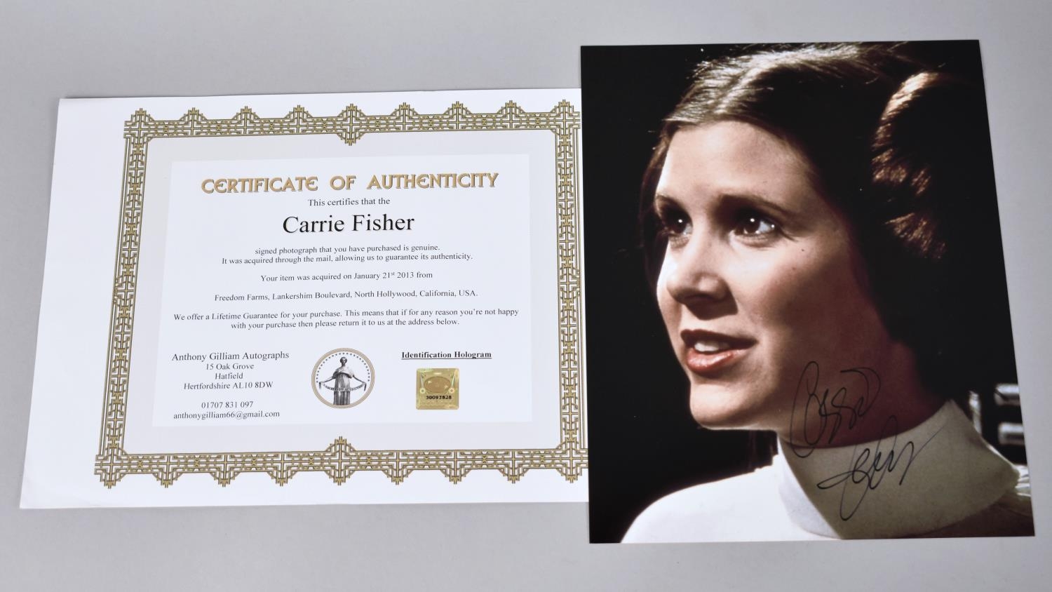 A Signed Photograph, Carrie Fisher