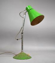 A Vintage Adjustable Work Lamp, 45cm high