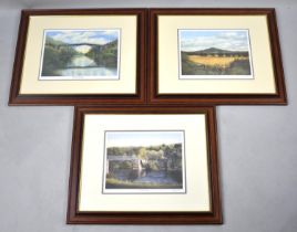 Three Framed Limited Edition Prints, The Ironbridge, Morning Light - Coalport and The Wrekin From