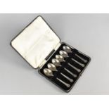 A Cased Set of Six Silver Teaspoons, Sheffield Hallmark