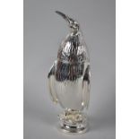 A Heavy Silver Plated Novelty Sugar Sifter in the Form of an Emperor Penguin