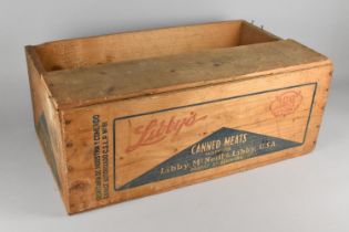 A Vintage Pine Crate for Libby's Canned Meats, 59cm wide