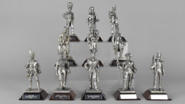 A Collection of Eleven Royal Hampshire Pewter Military Figures