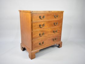 A Late 20th Century Reproduction Chest of Four Long Drawers, Bracket Feet, 71cms Wide and 74cms High