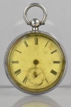 A Silver Cased Open Faced Pocket Watch, the Case with Chester Hallmark and Makers Mark for The