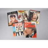 A Collection of Various Vintage Music Magazines, Meet Elvis, John Lennon the Life & Legend, Abba,
