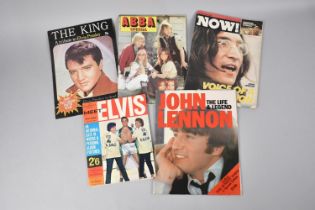 A Collection of Various Vintage Music Magazines, Meet Elvis, John Lennon the Life & Legend, Abba,