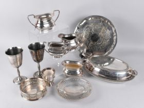 A Collection of Various Vintage Silver Plate