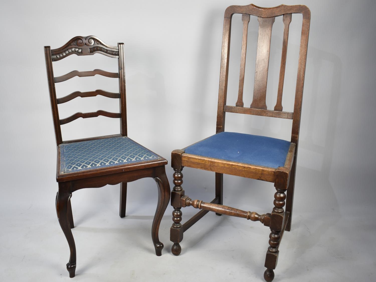 Two Oak Framed Chairs