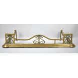 A Late 19th Century Brass Fire Kerb, 133cms Wide, Condition Issues