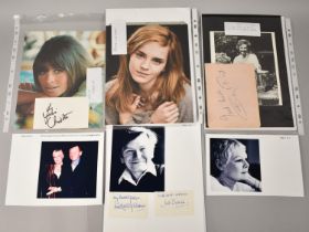 A Collection of Signed Photographs and Autographs to Comprise Julie Christie, Beryl Reid, Emma