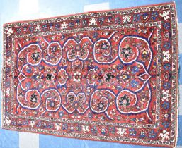 A Fine Persian Hand Made Bakhtiar Rug, 213x143cms