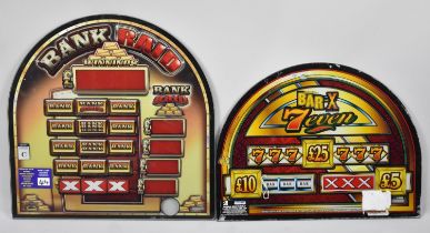 Two Printed Glass Panels for Gambling Slot Machines, Largest 66cms High