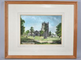 A Framed 19th Century Watercolour, Oswestry Church, After T N Henshaw, 29x20cms