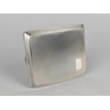 A Silver Cigarette Case with Engine Turned Decoration, Birmingham Hallmark, with Retailers Box,