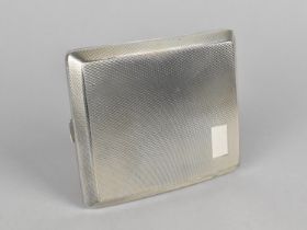 A Silver Cigarette Case with Engine Turned Decoration, Birmingham Hallmark, with Retailers Box,