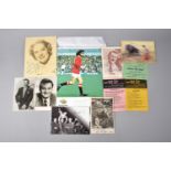 Collection of Various Printed Ephemera to Comprise Signed Photographs, George Best, Bobby