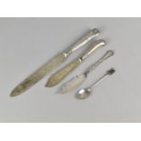 A Collection of Silver and Silver Mounted Items to Comprise Silver Butter Curling Knife, Teaspoon