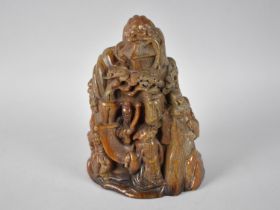A Reproduction Cast Resin Copy of a Chinese Carved Boulder