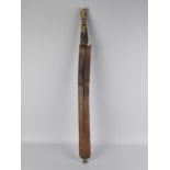 A Vintage Masai Sword, Seme, with Slender Blade, Rawhide Scabbard